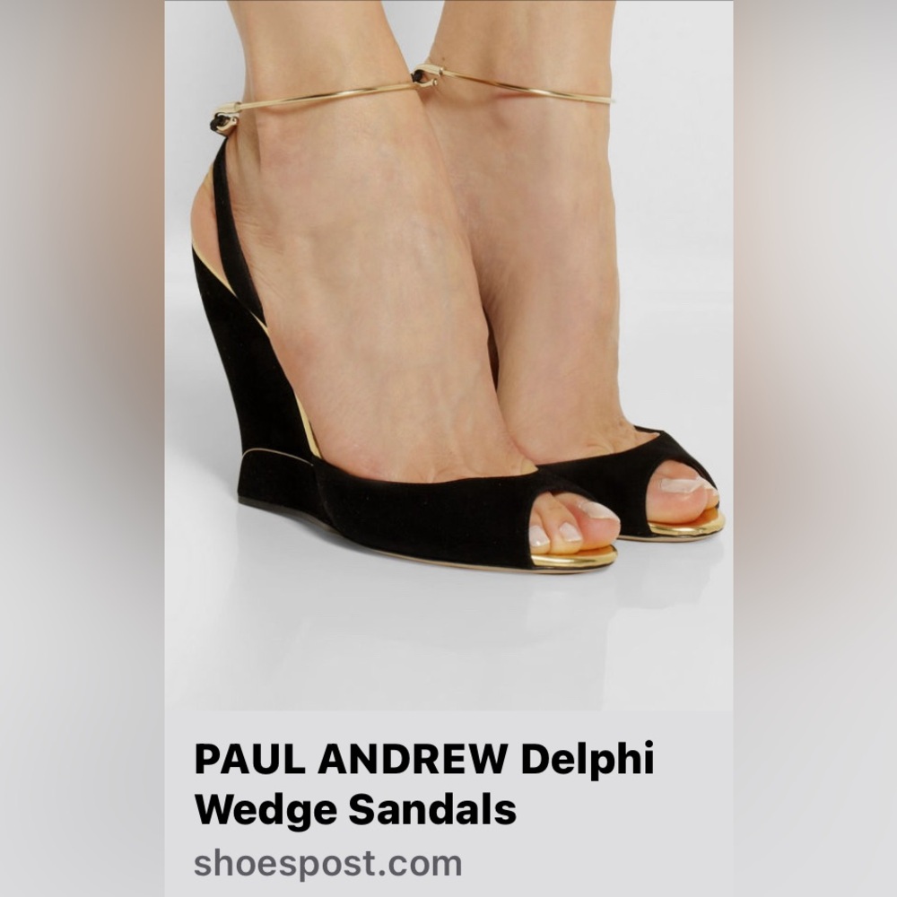 https://shoespost.com/paul-andrew-delphi-wedge-sandals/ - Picture 1 of 10